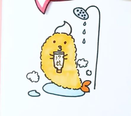蝴蝶虾简笔画图片 沙拉蝴蝶虾简笔画视频教程