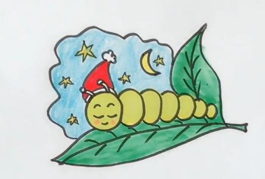 毛毛虫简笔画图片 小虫简笔画视频教程