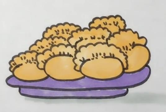 饺子简笔画图片 饺子简笔画视频教程